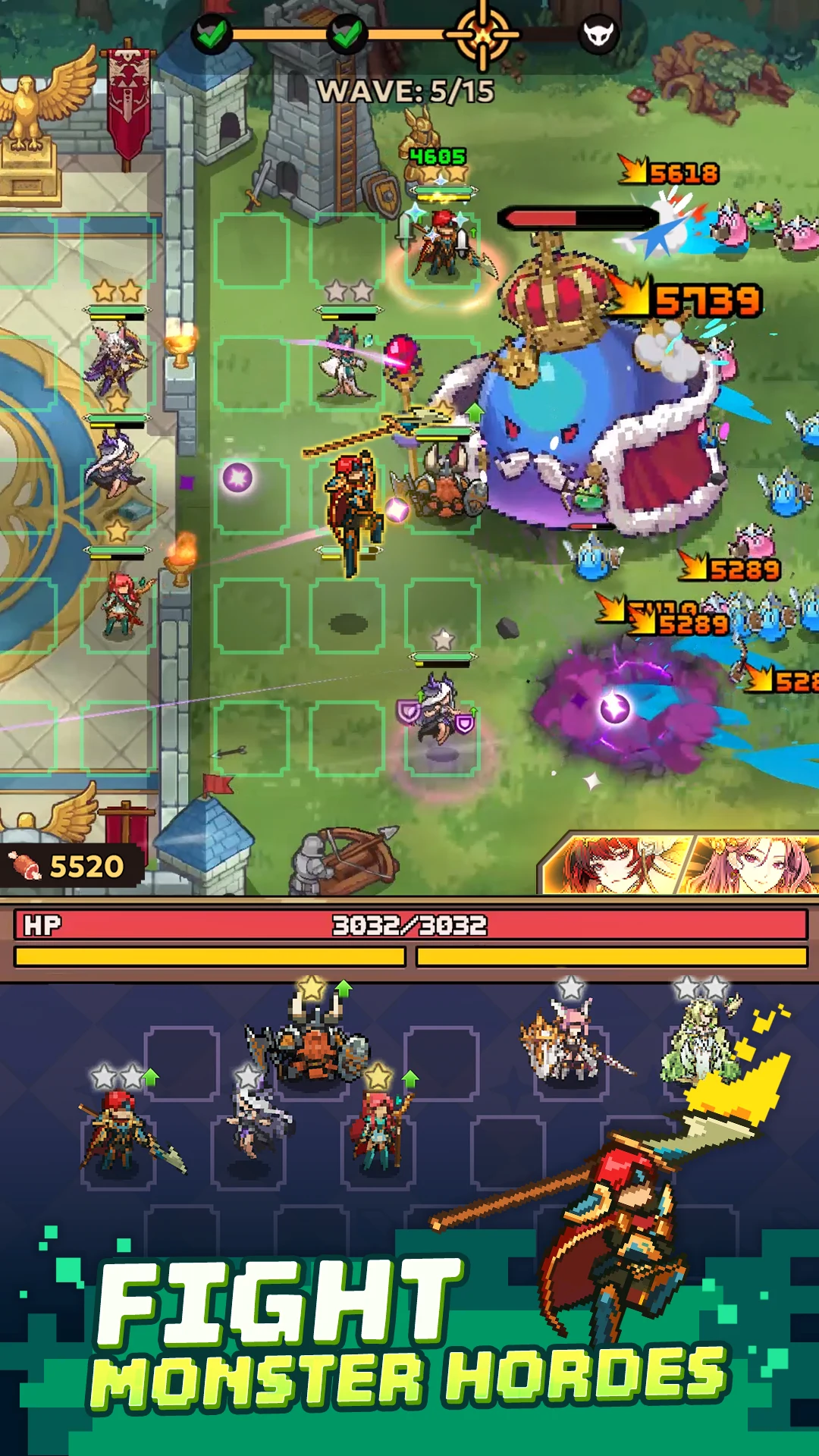 Pixel Defenders: Merge TD Game screenshot